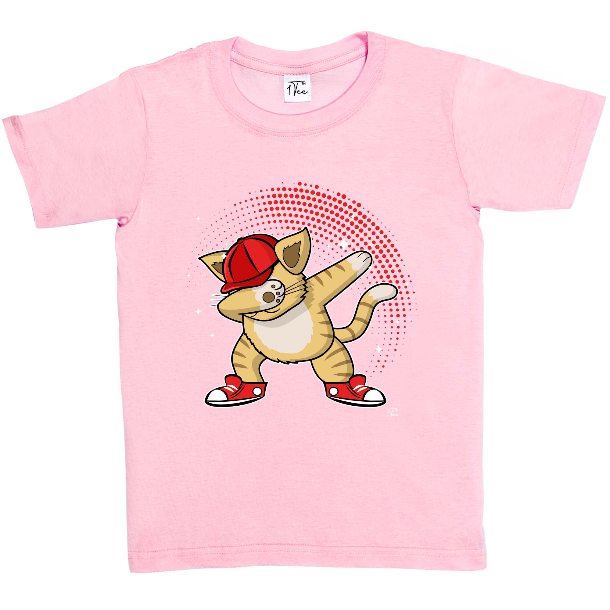 1Tee Kinder Mädchen T-Shirt Dabbing Cool Cat - Bild 6 von 30