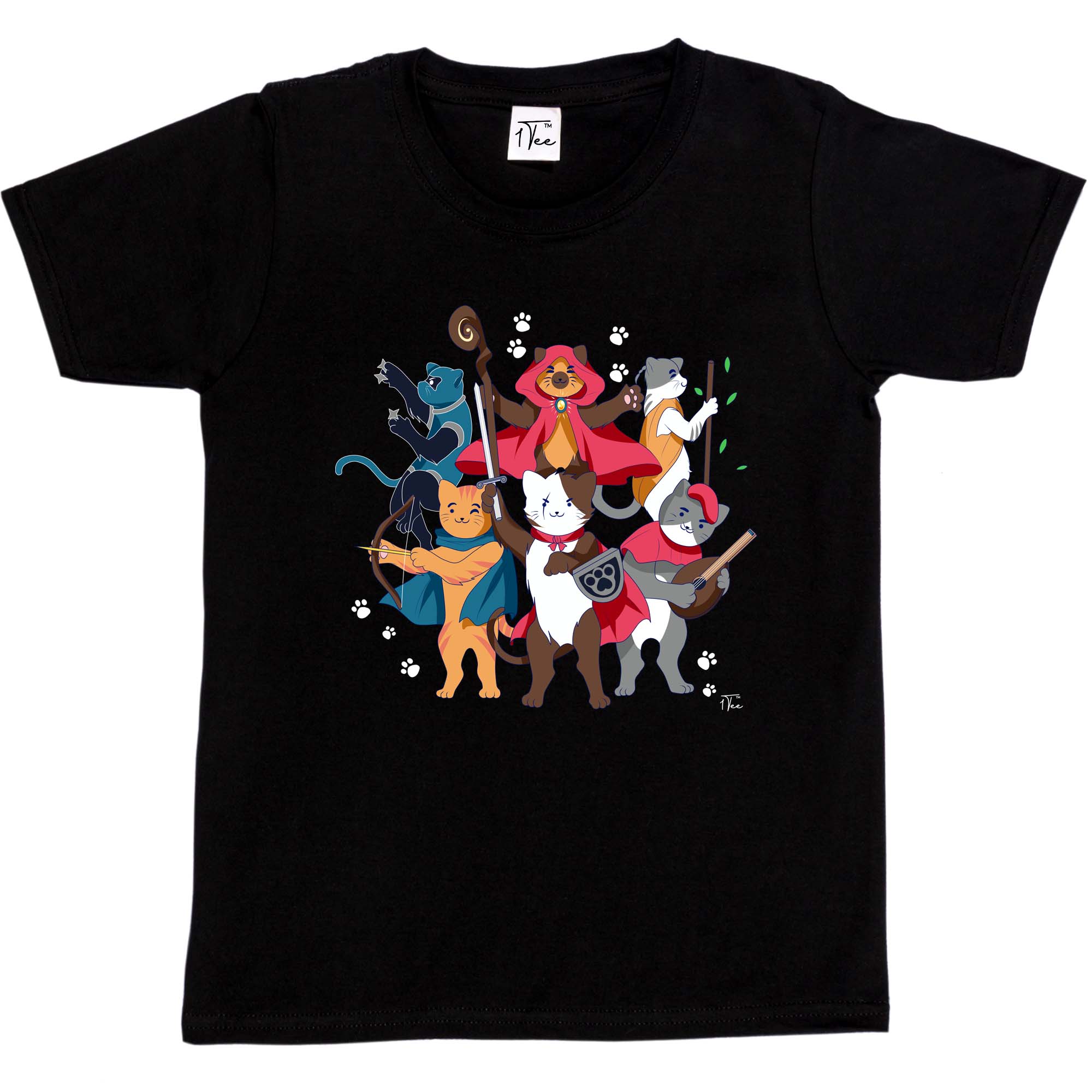 1Tee Kinder Jungen Dungeons & Cats T-Shirt - Bild 6 von 30