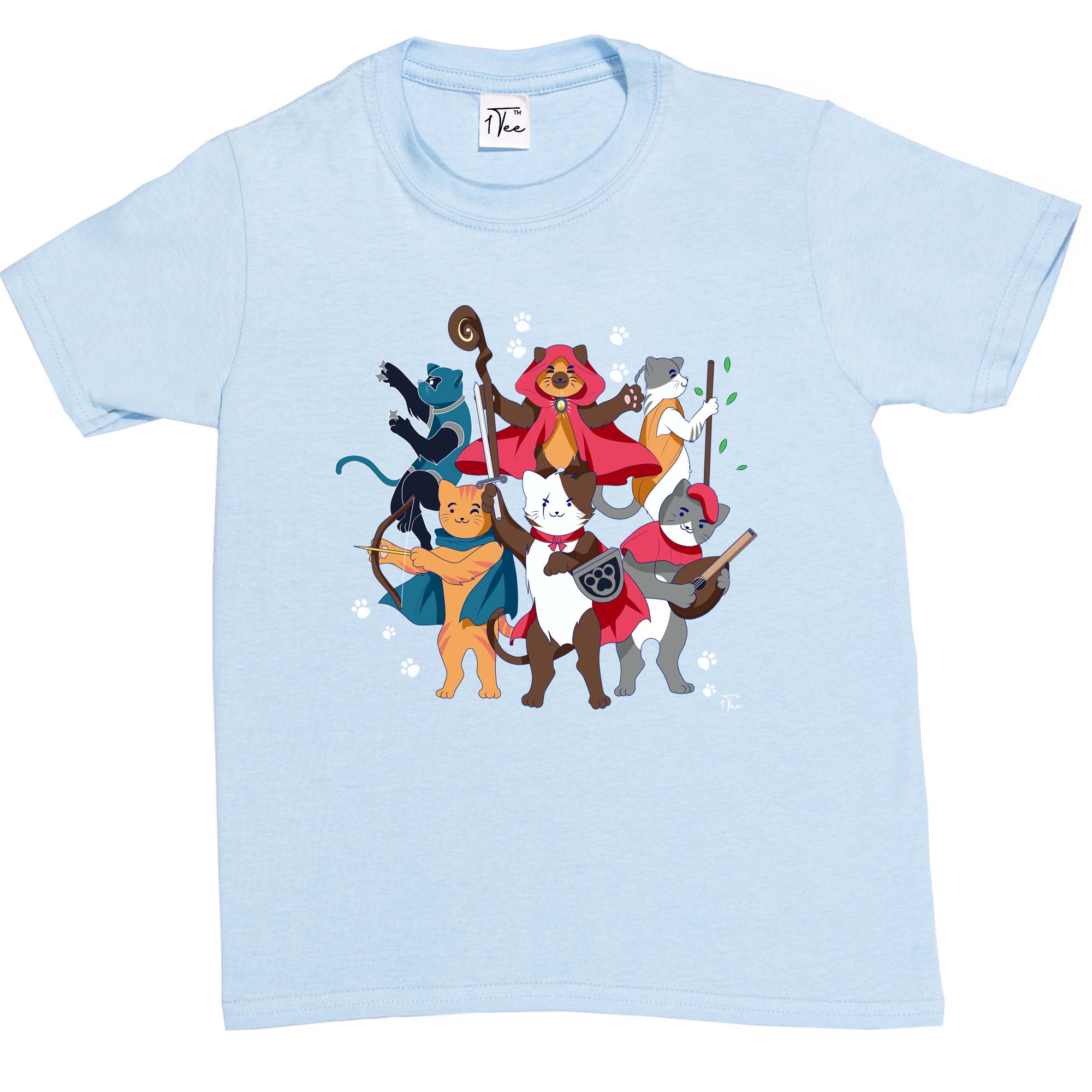 1Tee Kinder Jungen Dungeons & Cats T-Shirt - Bild 16 von 30