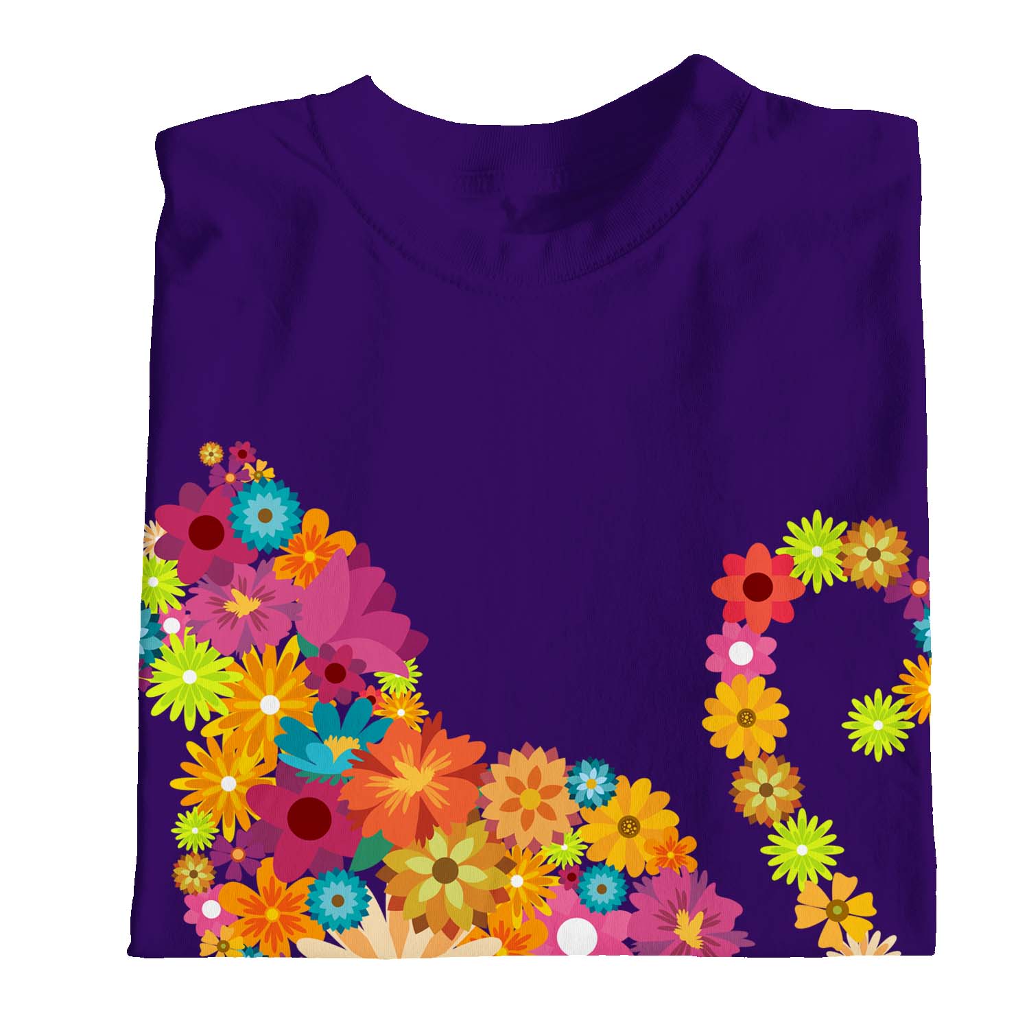 1Tee Kids Girls Cat Silhouette Floral T-Shirt - Picture 24 of 30
