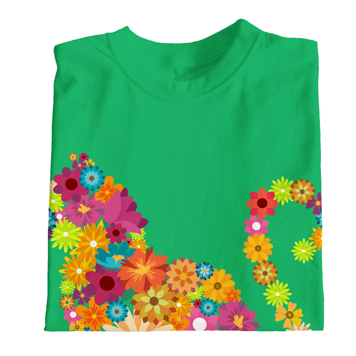 1Tee Kids Girls Cat Silhouette Floral T-Shirt - Picture 19 of 30