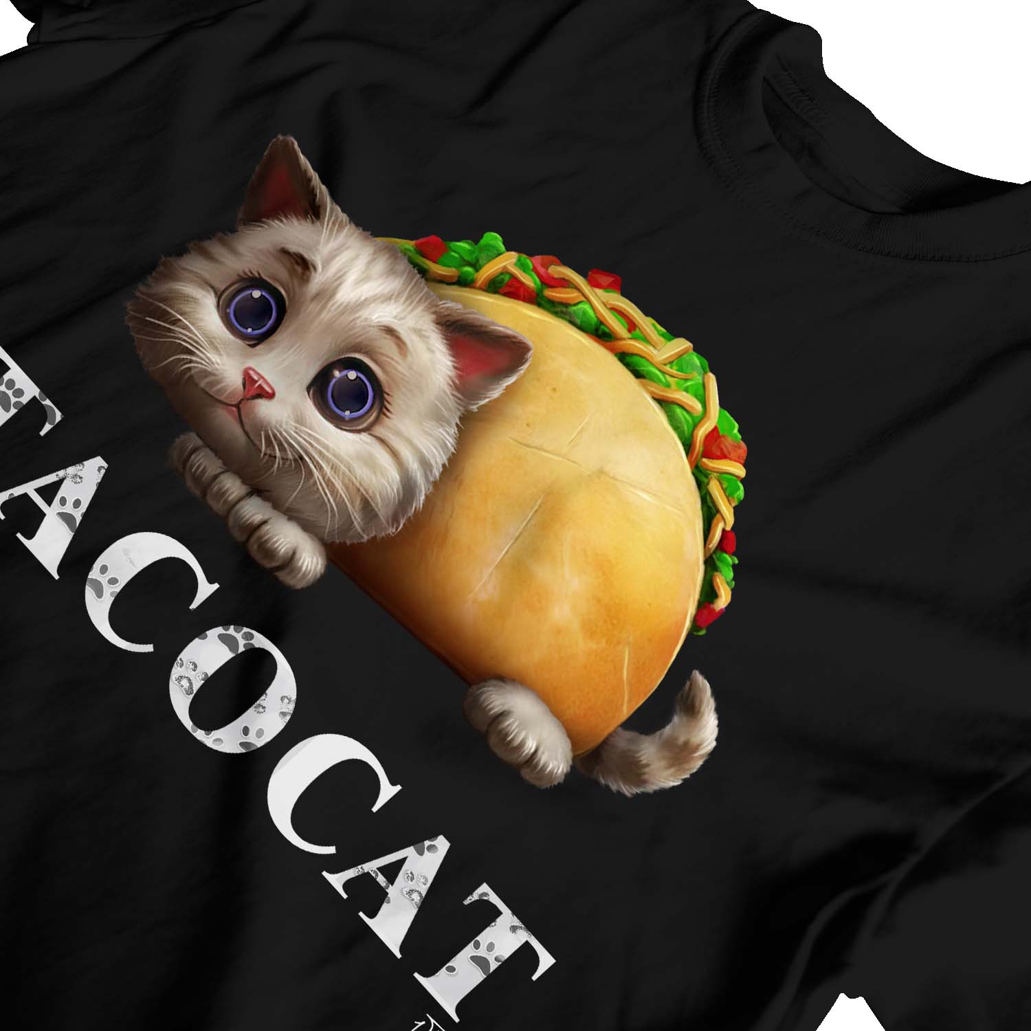 1Tee Kids Girls Tacocat Cat T-Shirt - Picture 8 of 15