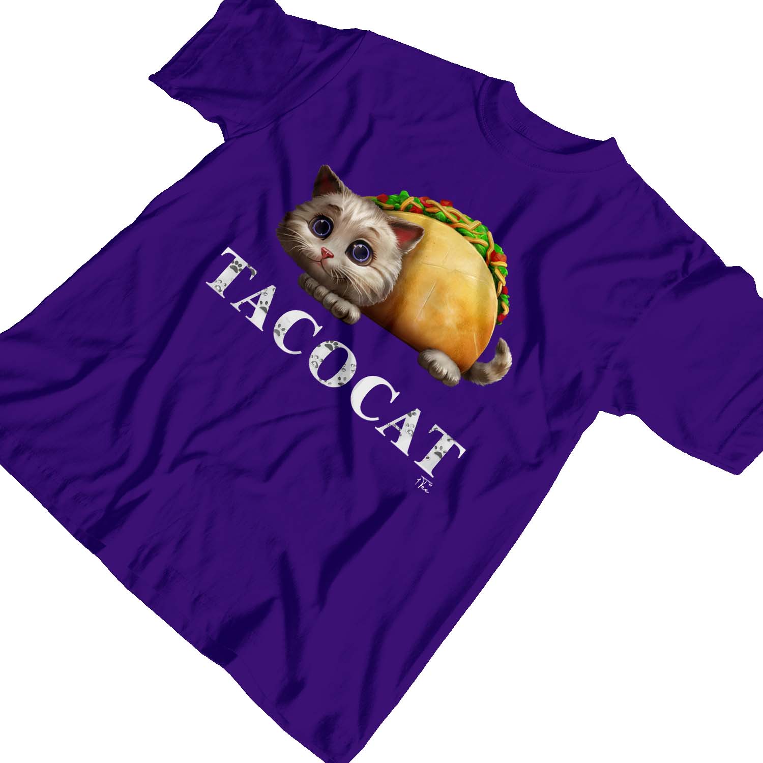 1Tee Kids Girls Tacocat Cat T-Shirt - Picture 12 of 15