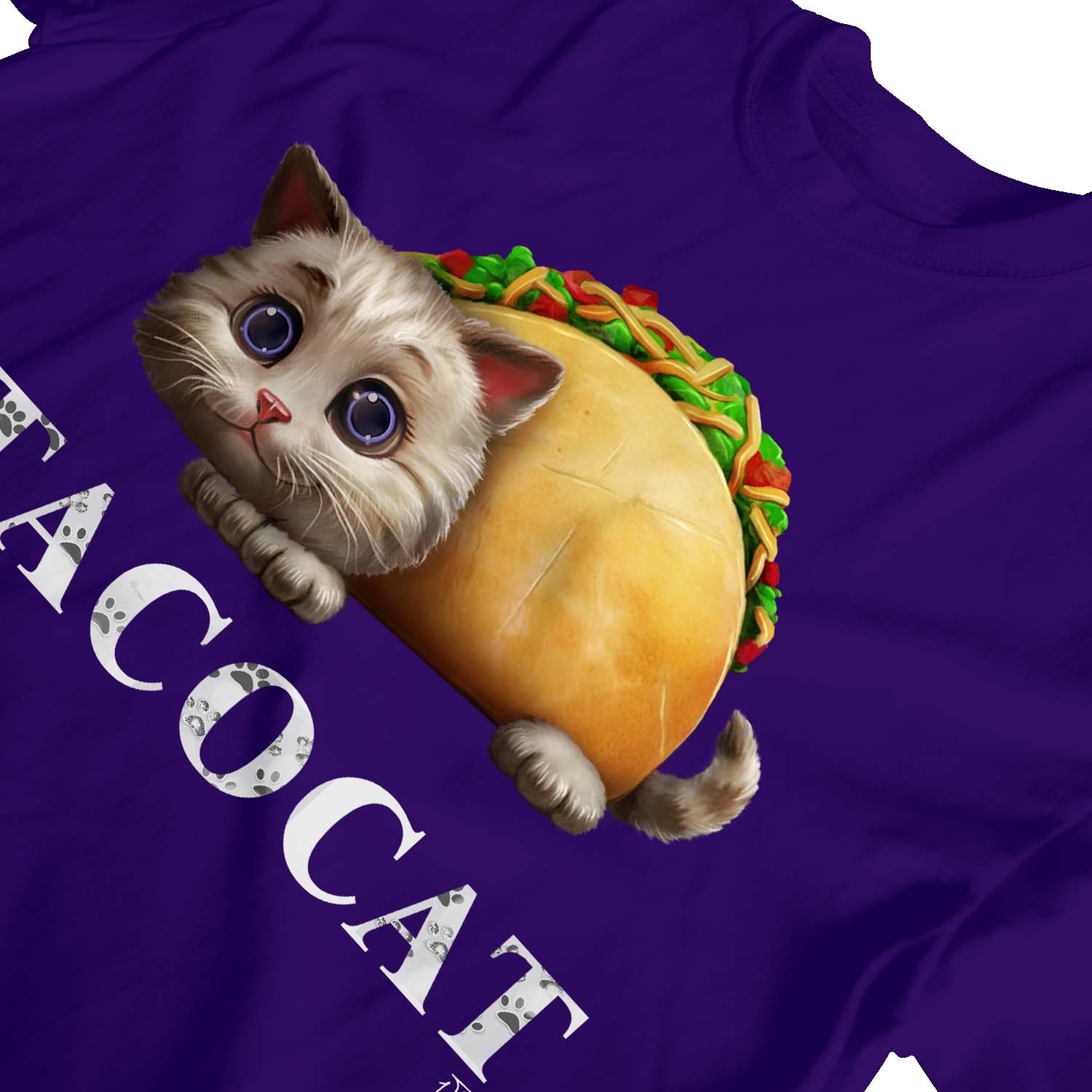 1Tee Kids Girls Tacocat Cat T-Shirt - Picture 13 of 15