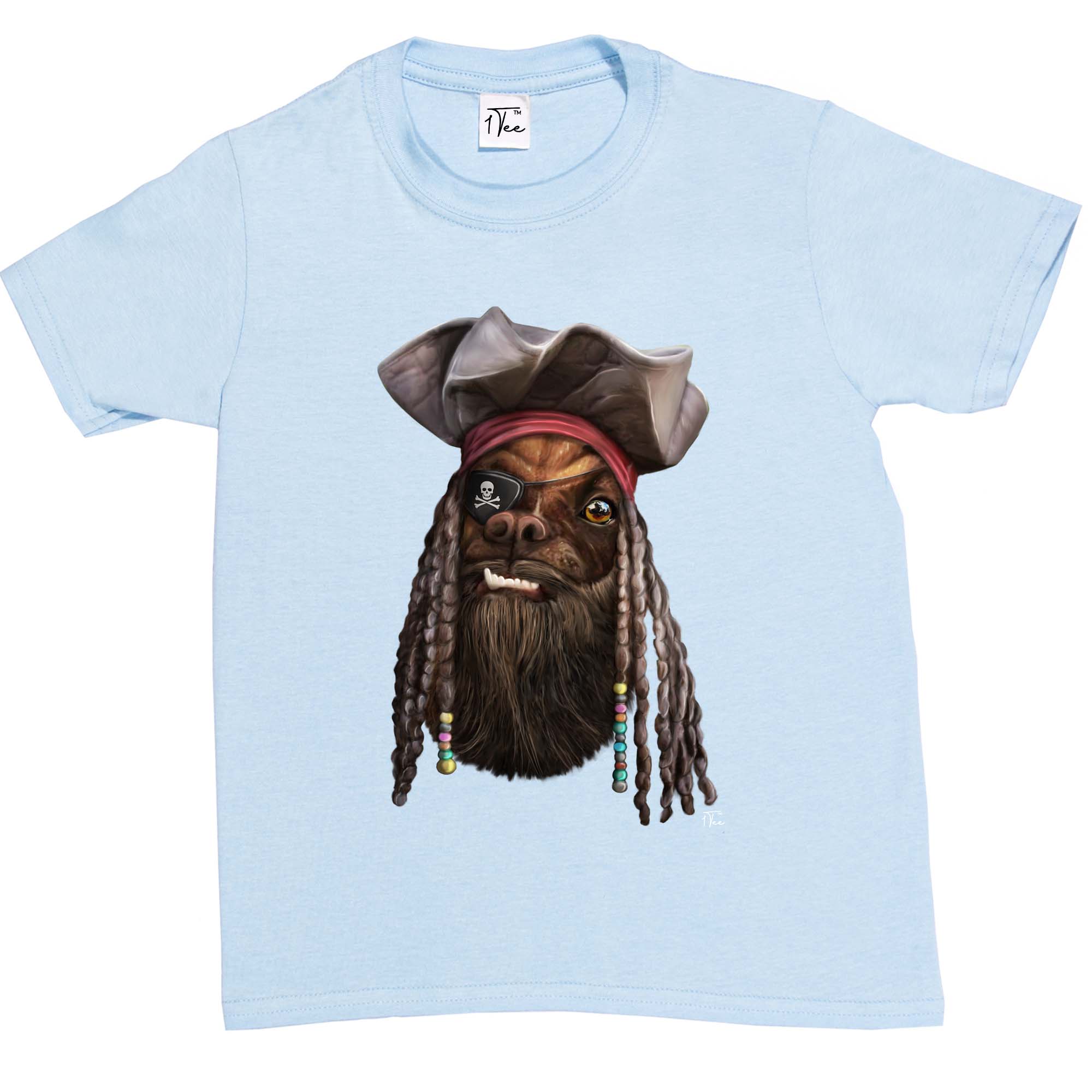 1Tee Kinder Jungen Hund Pirat T-Shirt - Bild 11 von 20