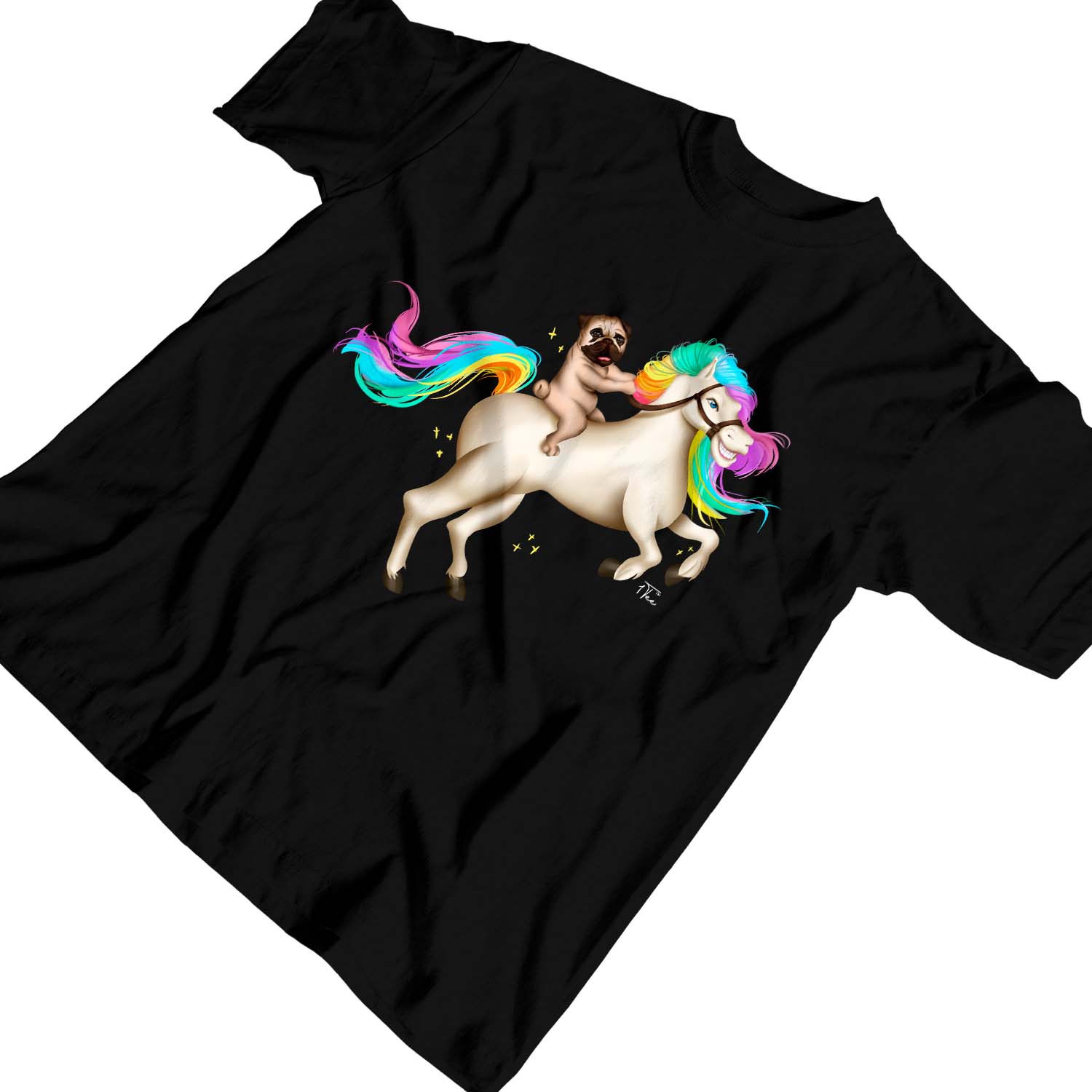 1Tee Enfants Filles Carlin Riding licorne T-Shirt 