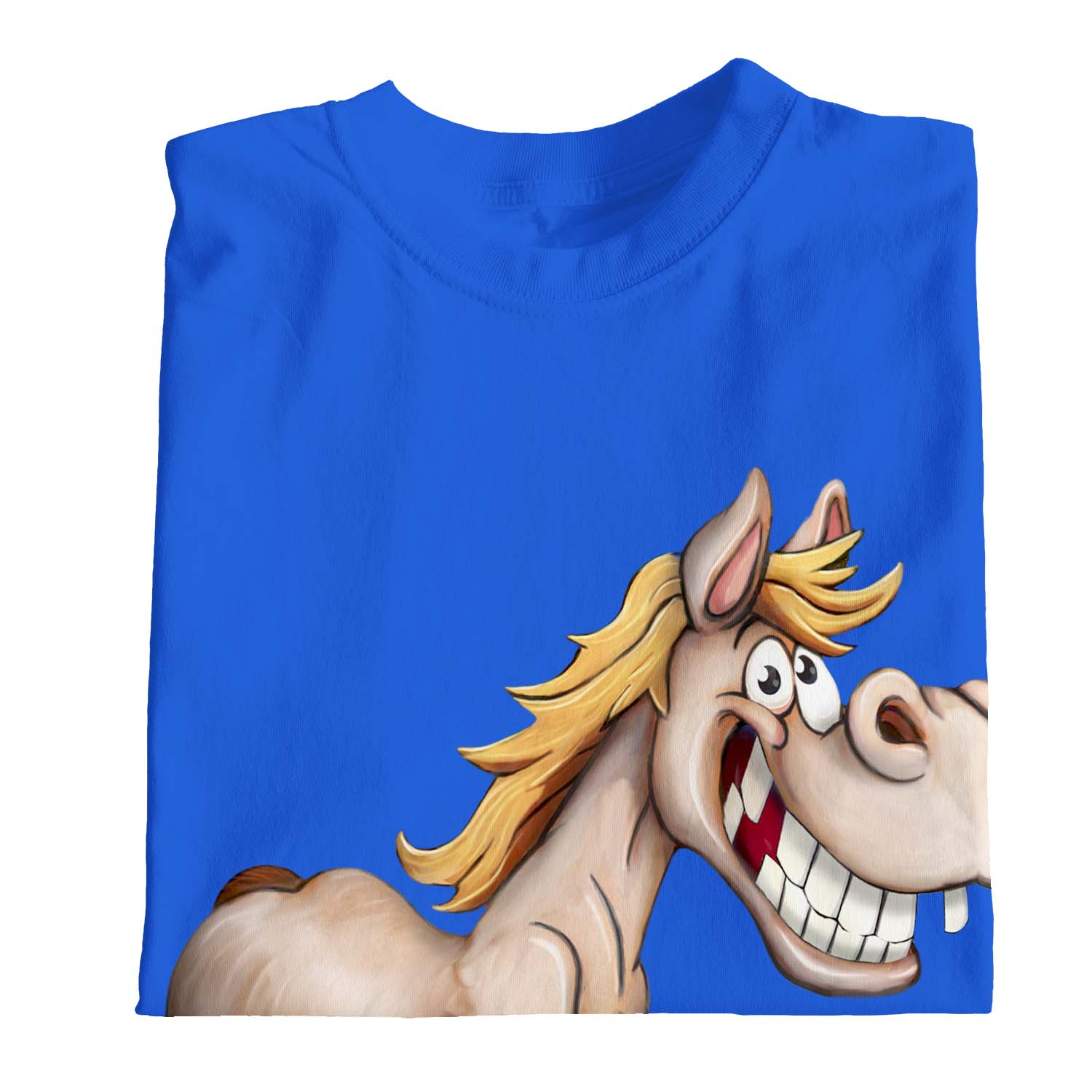 1Tee Kids Boys Smiling Horse Cartoon T-Shirt 