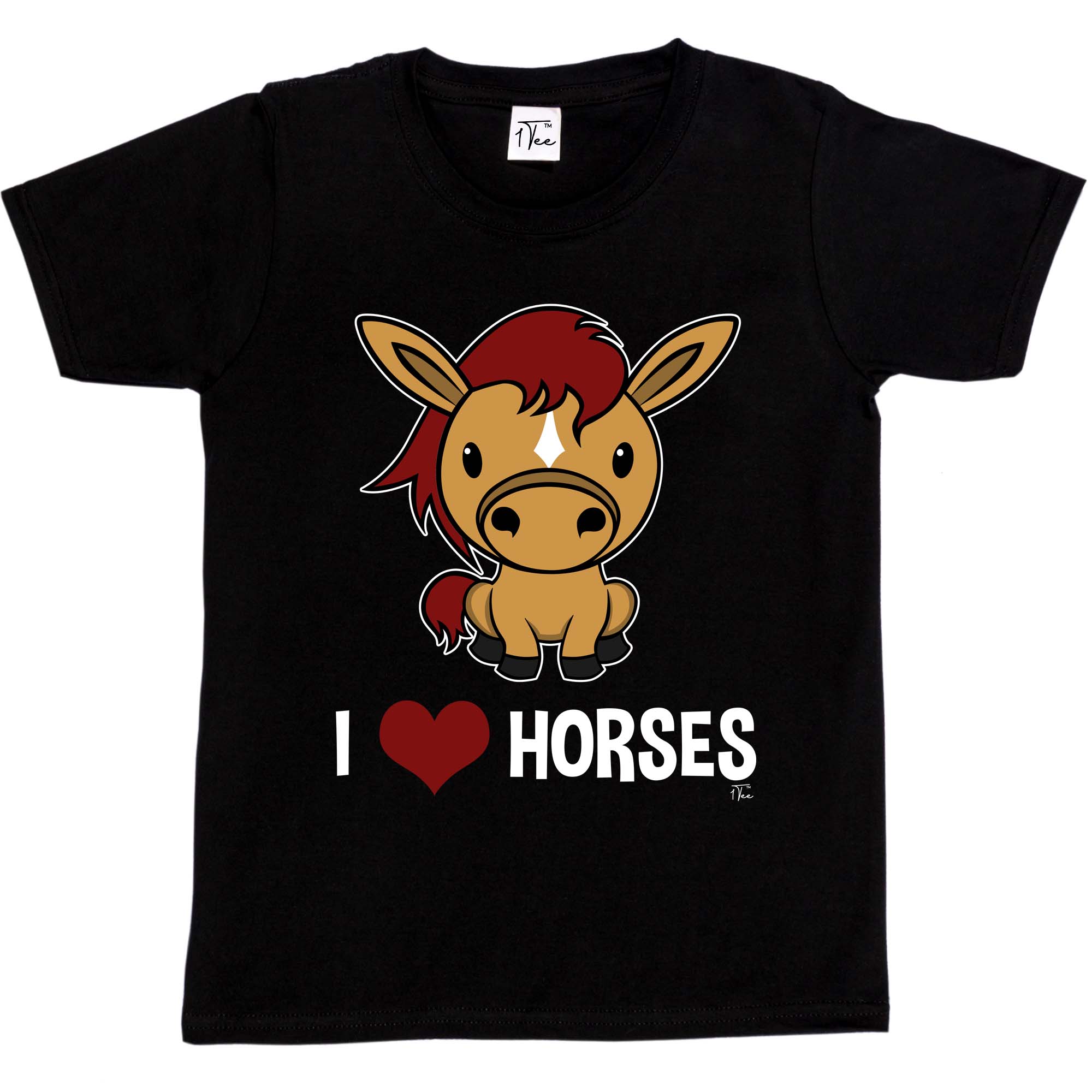 Camiseta 1Tee Kids I Love Horses para niños - Imagen 6 de 25