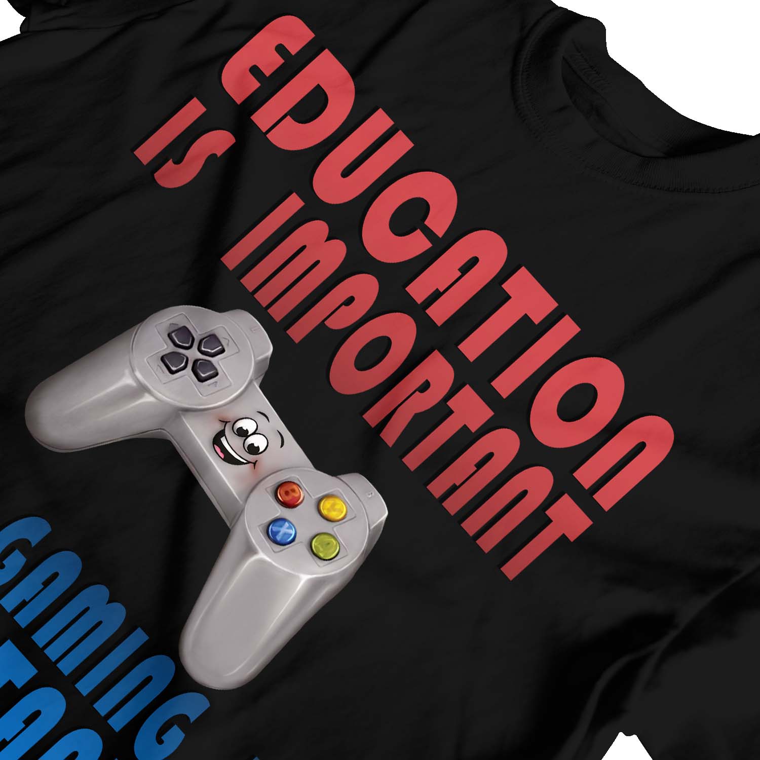 Camiseta de jugador 1Tee niños niñas educación es importante pero el juego es importante - Imagen 13 de 30