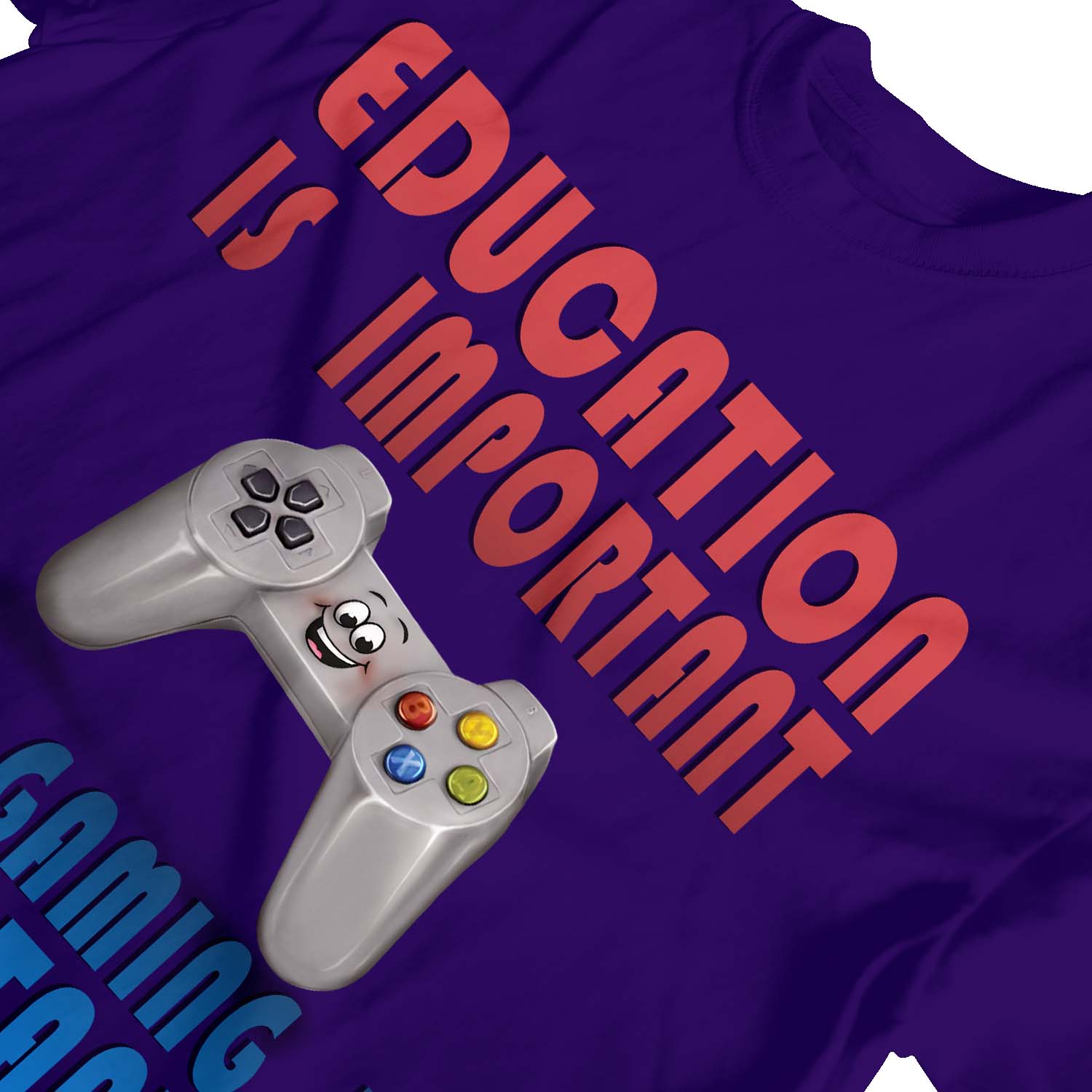 Camiseta de jugador 1Tee niños niñas educación es importante pero el juego es importante - Imagen 18 de 30