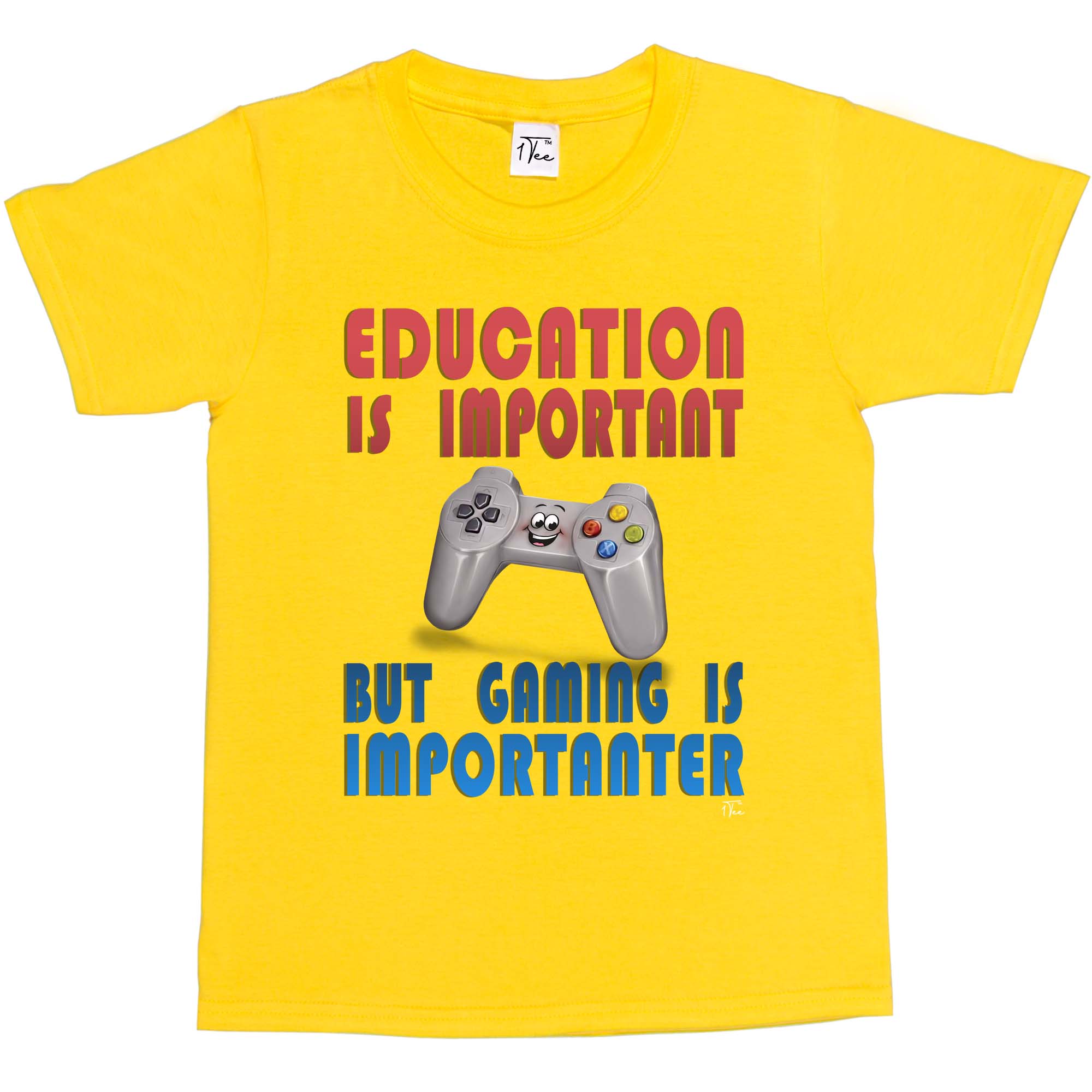 Camiseta de jugador 1Tee niños niñas educación es importante pero el juego es importante - Imagen 26 de 30
