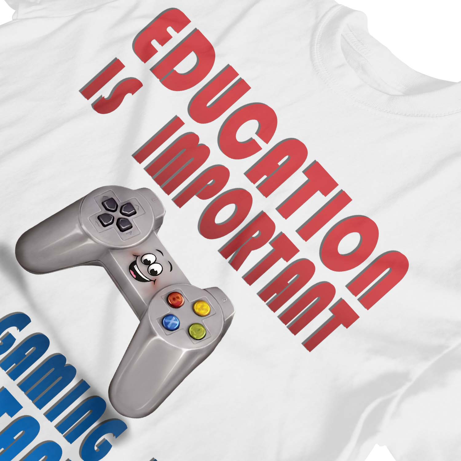 Camiseta de jugador 1Tee niños niñas educación es importante pero el juego es importante - Imagen 23 de 30