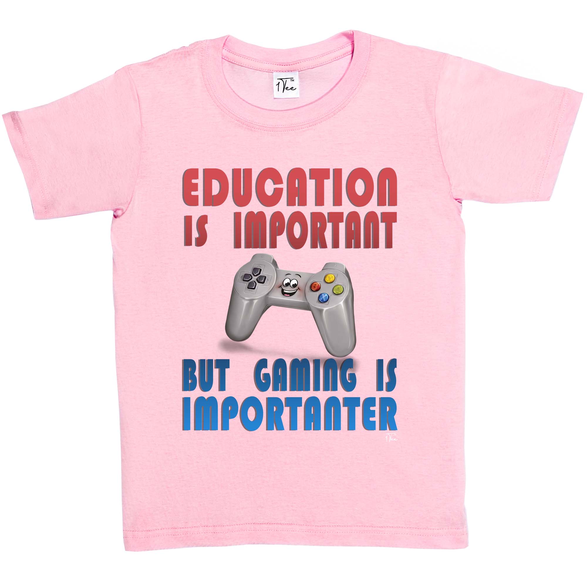 Camiseta de jugador 1Tee niños niñas educación es importante pero el juego es importante - Imagen 6 de 30