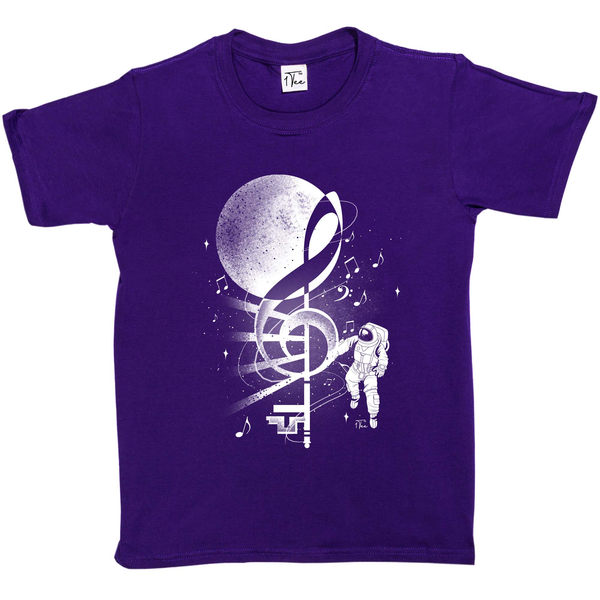 Camiseta 1Tee Niños Niñas Astronauta Nota Musical - Imagen 16 de 25