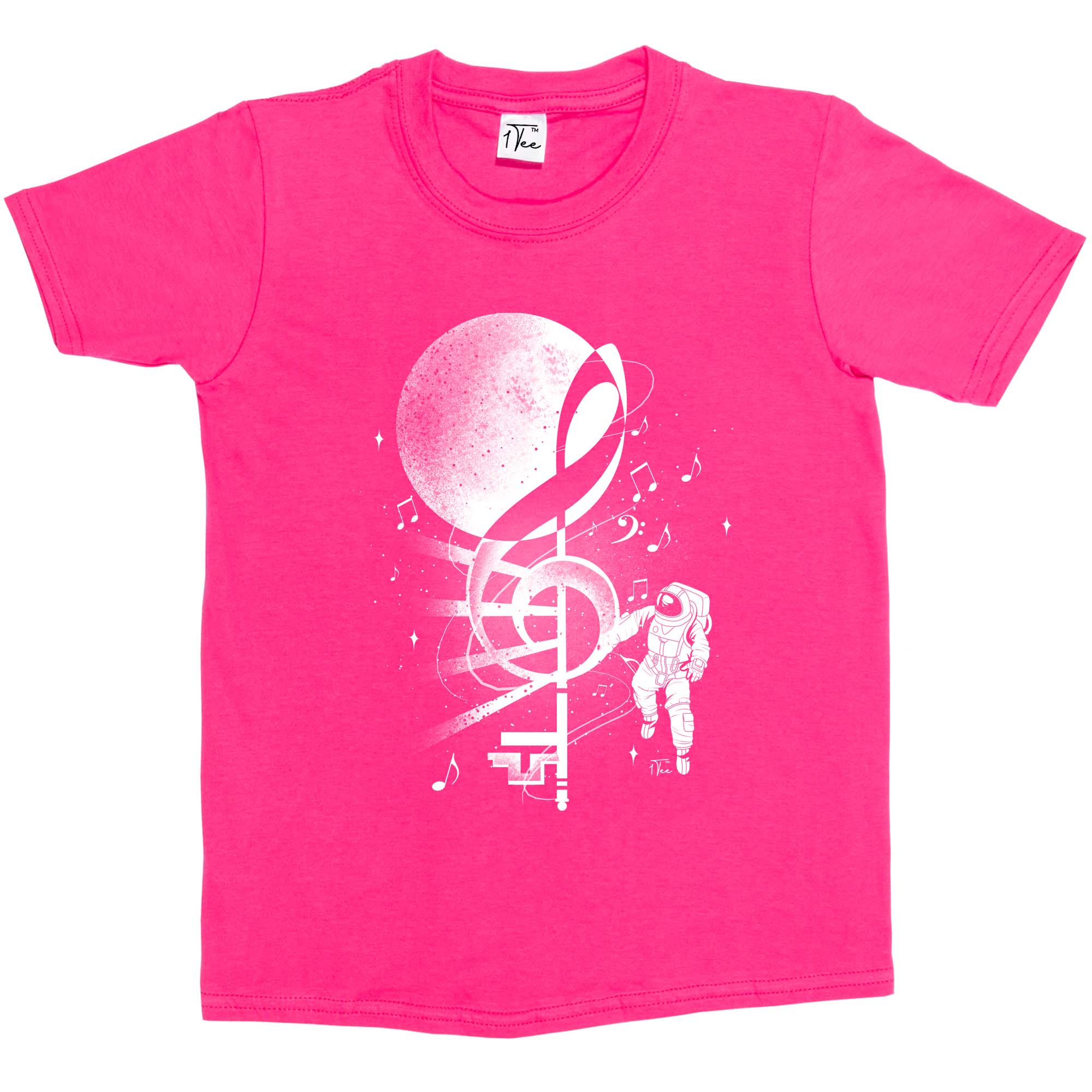 Camiseta 1Tee Niños Niñas Astronauta Nota Musical - Imagen 11 de 25