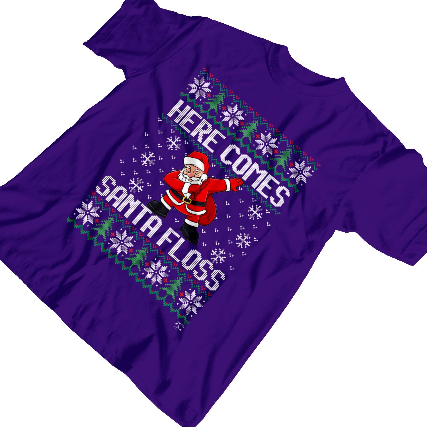 1Tee Kinder Mädchen Here Comes Santa Floss T-Shirt - Bild 12 von 15