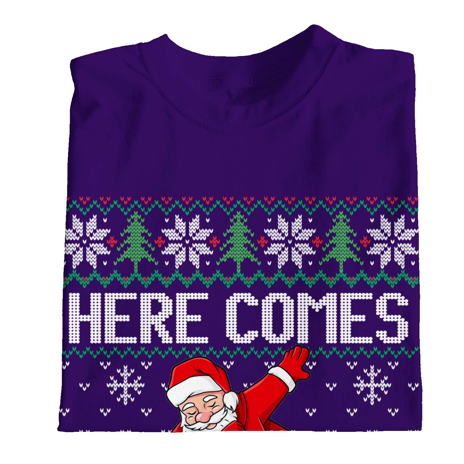 1Tee Kinder Mädchen Here Comes Santa Floss T-Shirt - Bild 14 von 15