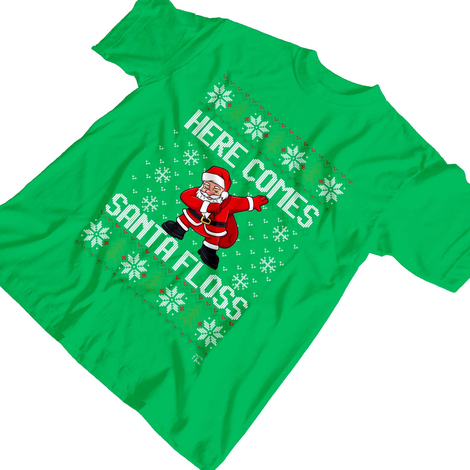 1Tee Kinder Mädchen Here Comes Santa Floss T-Shirt - Bild 7 von 15