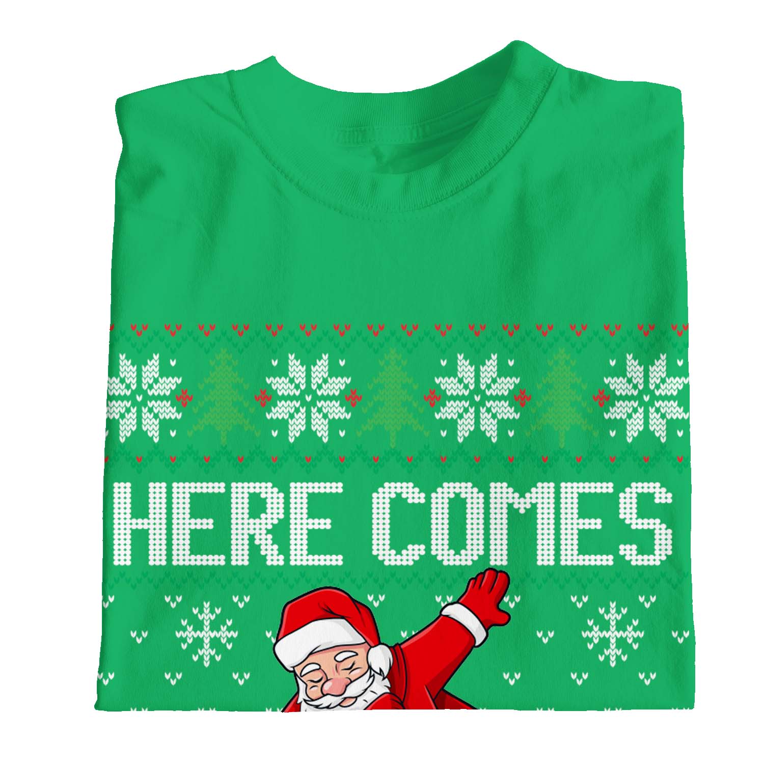 1Tee Kinder Mädchen Here Comes Santa Floss T-Shirt - Bild 9 von 15