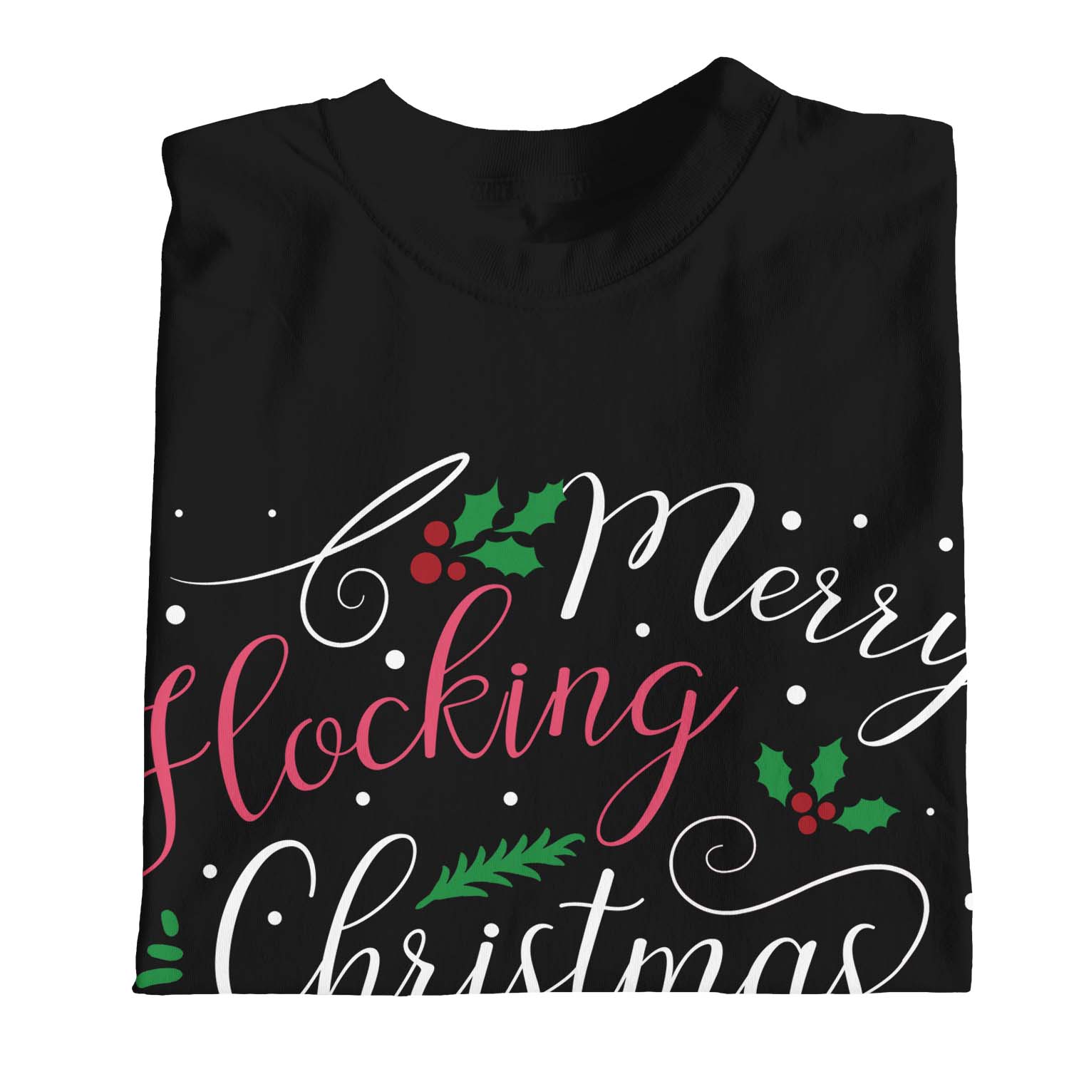 1 T-Shirt Kinder Mädchen Frohe Beflockung Weihnachten Flamingo Stechpalme - Bild 14 von 25