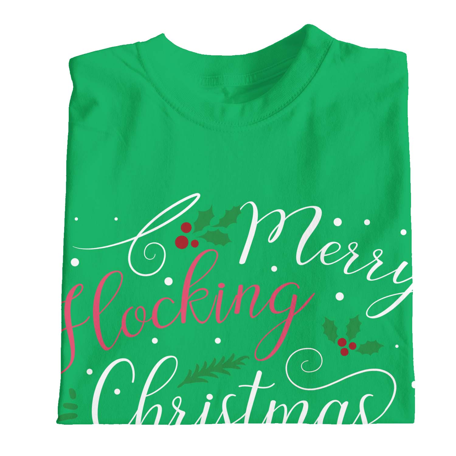 1 T-Shirt Kinder Mädchen Frohe Beflockung Weihnachten Flamingo Stechpalme - Bild 19 von 25