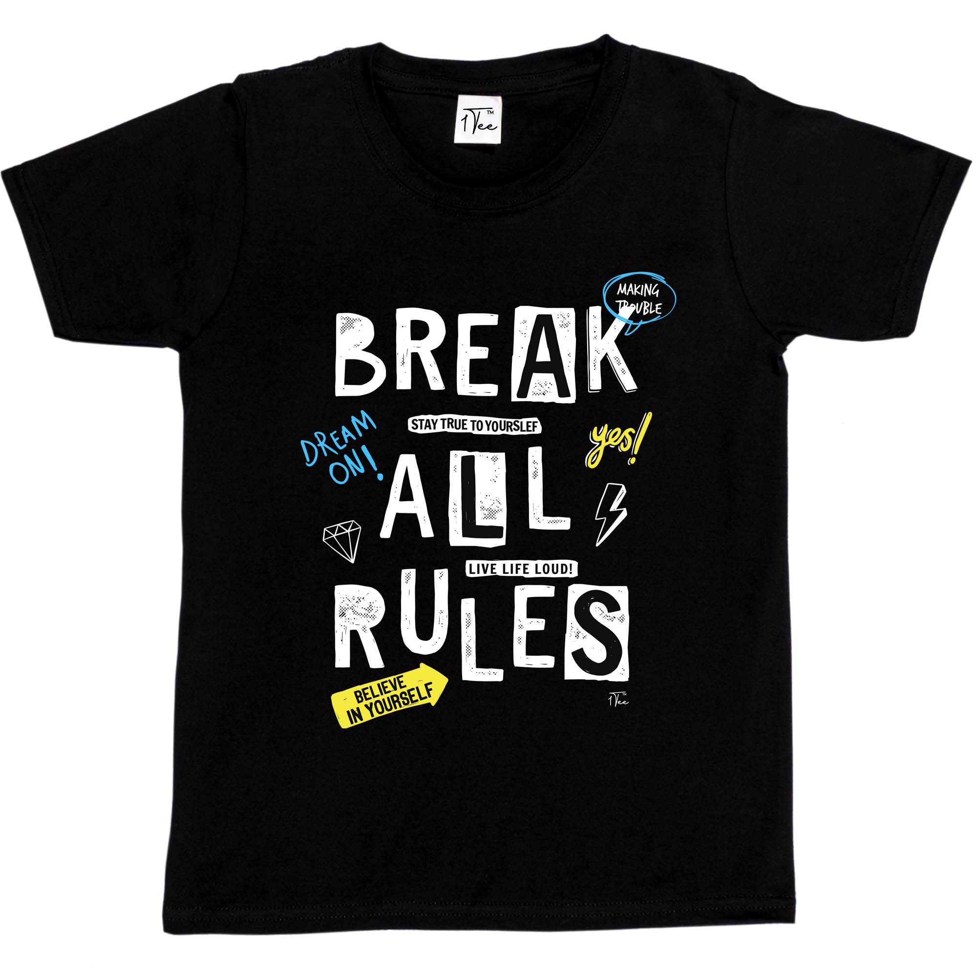 1Tee Kinder Jungen Break All Rules T-Shirt - Bild 6 von 15