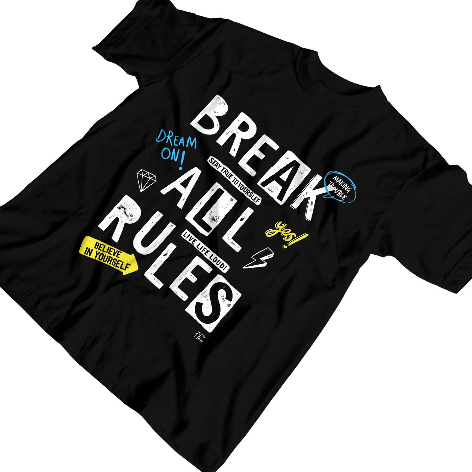 1Tee Kinder Jungen Break All Rules T-Shirt - Bild 7 von 15
