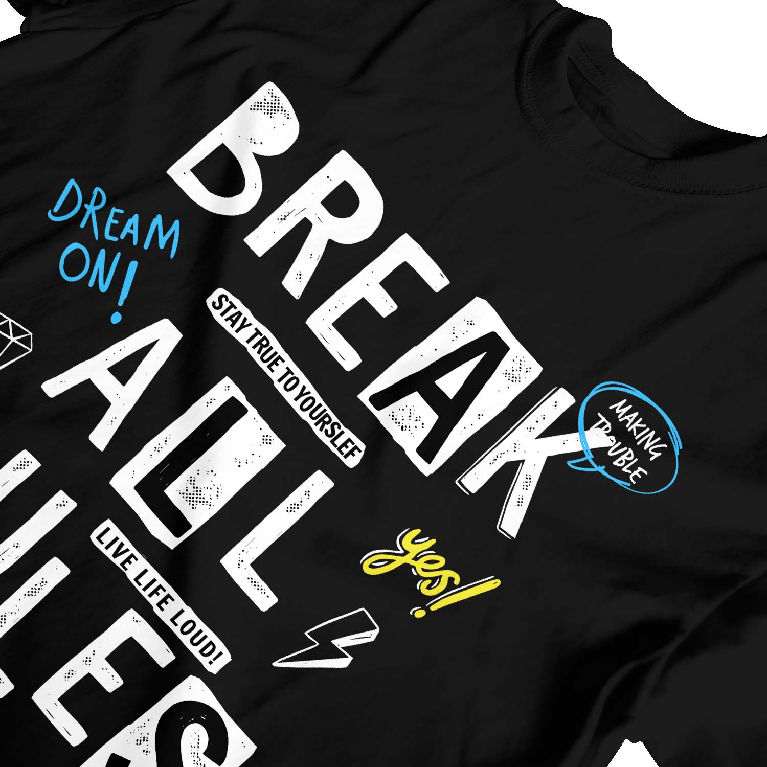 1Tee Kinder Jungen Break All Rules T-Shirt - Bild 8 von 15