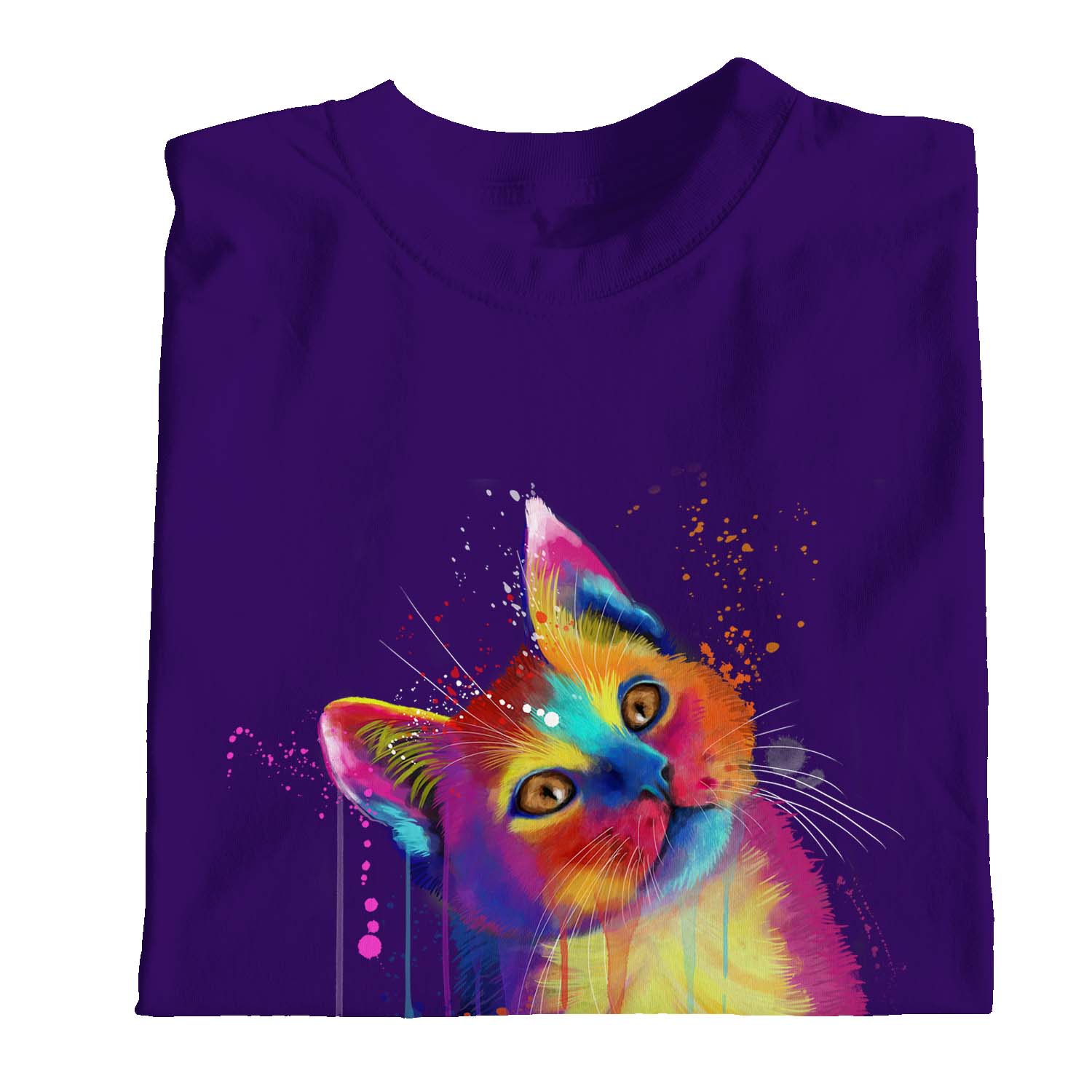 1 T-Shirt Kinder Mädchen Aquarell abstrakt Katze - Bild 14 von 15