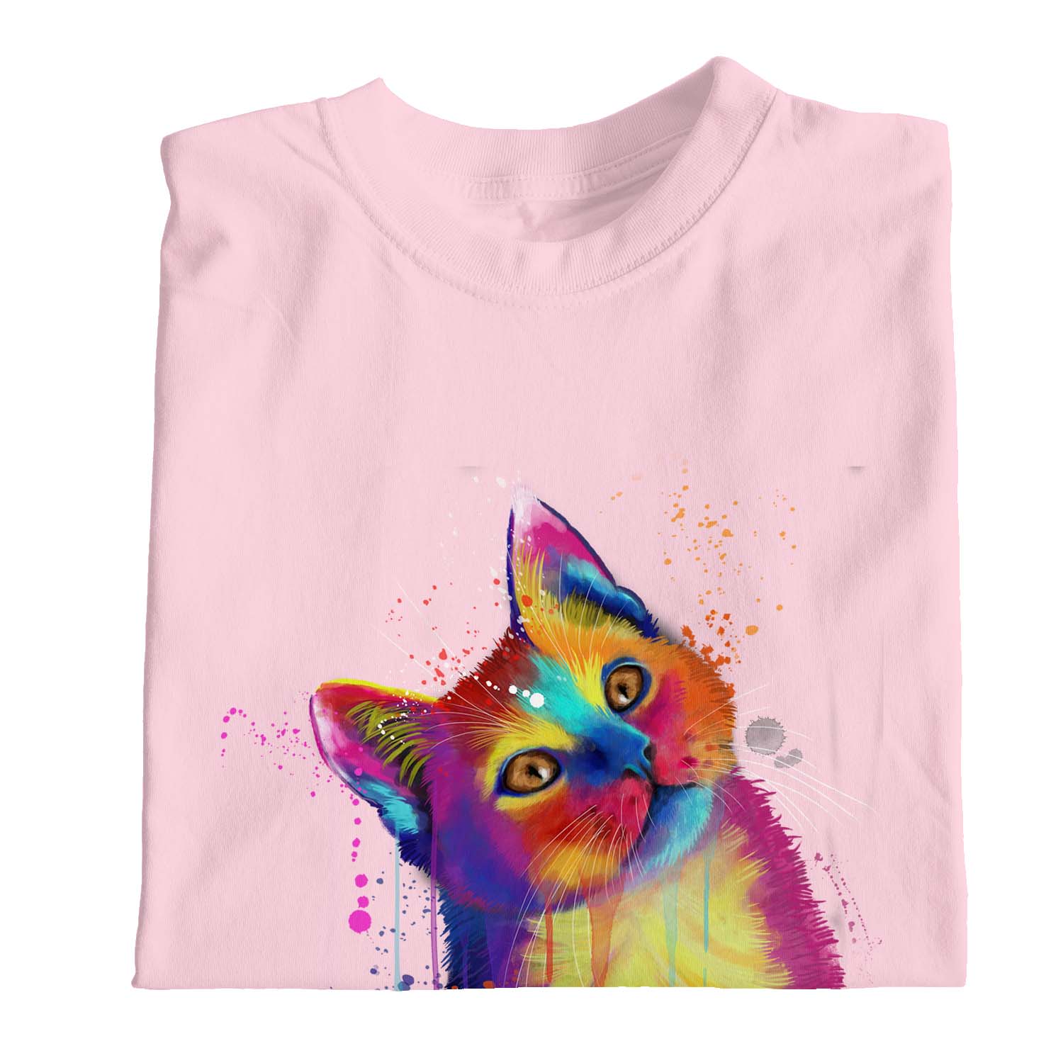 1 T-Shirt Kinder Mädchen Aquarell abstrakt Katze - Bild 9 von 15